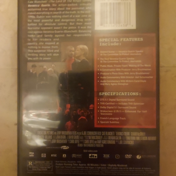 Veronica Guerin (DVD, 2004) Pre-Owned Tested Working Great Condition Good Movie - Picture 2 of 2